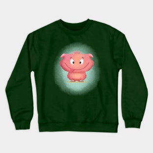 pink cartoon monster Crewneck Sweatshirt